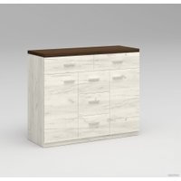 Комод Миркомодоф Милтон 9 (дуб крафт белый/орех темный)