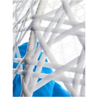 Подвесное кресло M-Group Для двоих Люкс 11510110 (белый ротанг/синяя подушка)