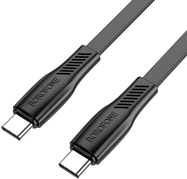 Кабель Borofone BX85 60W USB Type-C - USB Type-C (1 м, черный)
