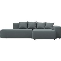 Угловой диван Лига диванов Лига-065 правый 129799 (рогожка амур 07 серый)