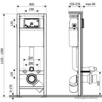 Инсталляция для унитаза Kk-Pol Economic ZSP/M400/0/K