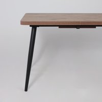 Кухонный стол Мамадома Borg radial-120 раздвижной 120-160х80 (дуб веллингтон/черный)