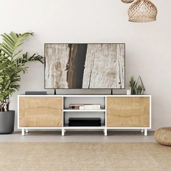 Тумба Crafto Анри Лайт 02 1500x380x470 (белый/дуб)