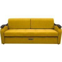 Диван Сириус Лидер-2 НПБ 215x110 (Eva 18 велюр желтый)