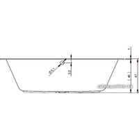 Ванна Riho Lugo 170x75 BT01 (без ножек)