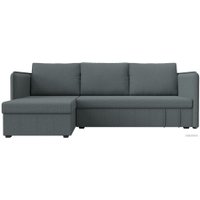 Угловой диван Лига диванов Слим левый 121149L (рогожка Амур, серый)