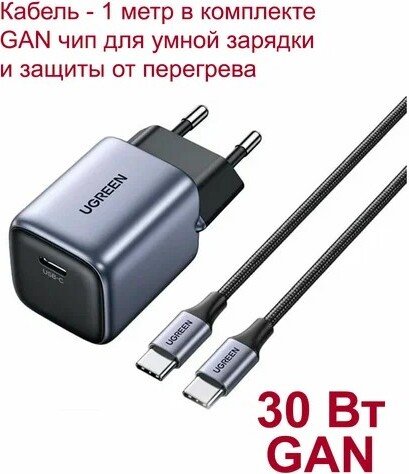 

Сетевое зарядное Ugreen CD319 25257 USB Type-C