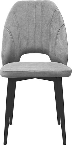 Стул Трия Капри конус Т2 исп.2 (черный муар/велюр серый)