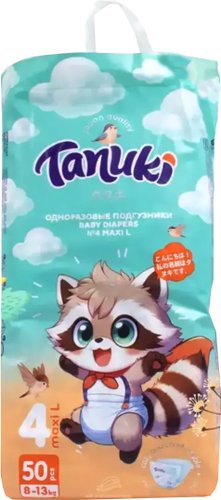 Трусики-подгузники Tanuki 4L (50 шт)