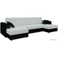П-образный диван Mebelico Эмир-П (белый/черный) [A-57784]
