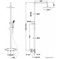 Душевая система  TEKA Soller Dual Control 852780200