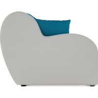 Диван Мебель-АРС Аккордеон Барон (рогожка/экокожа, синий/белый)