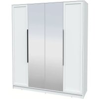 Шкаф распашной Интерлиния Концепт Тренд КТ-Ш4(з) (белый платинум/белый)