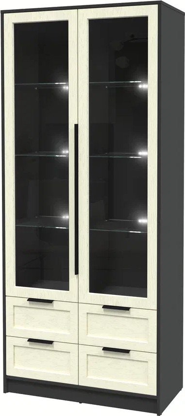 

Шкаф-витрина Интерлиния Концепт Тренд КТ-ШВ2 с подсветкой (антрацит/дуб снежный)