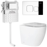 Унитаз подвесной Roxen Attach 966940 (кнопка хром глянец)