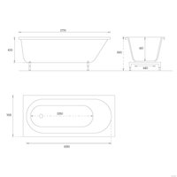 Ванна VATE Linna 178x79 VATEB0002-178 (белый, classik skold глянцевый)