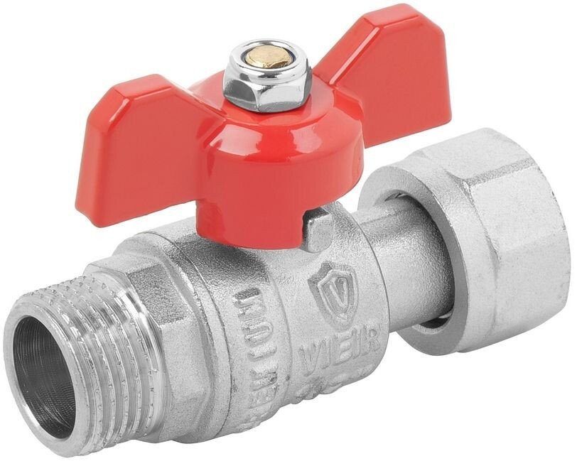 

Запорная арматура Vieir Кран прямой никелированный с накидной гайкой 1"Fx1"M VERS56-3