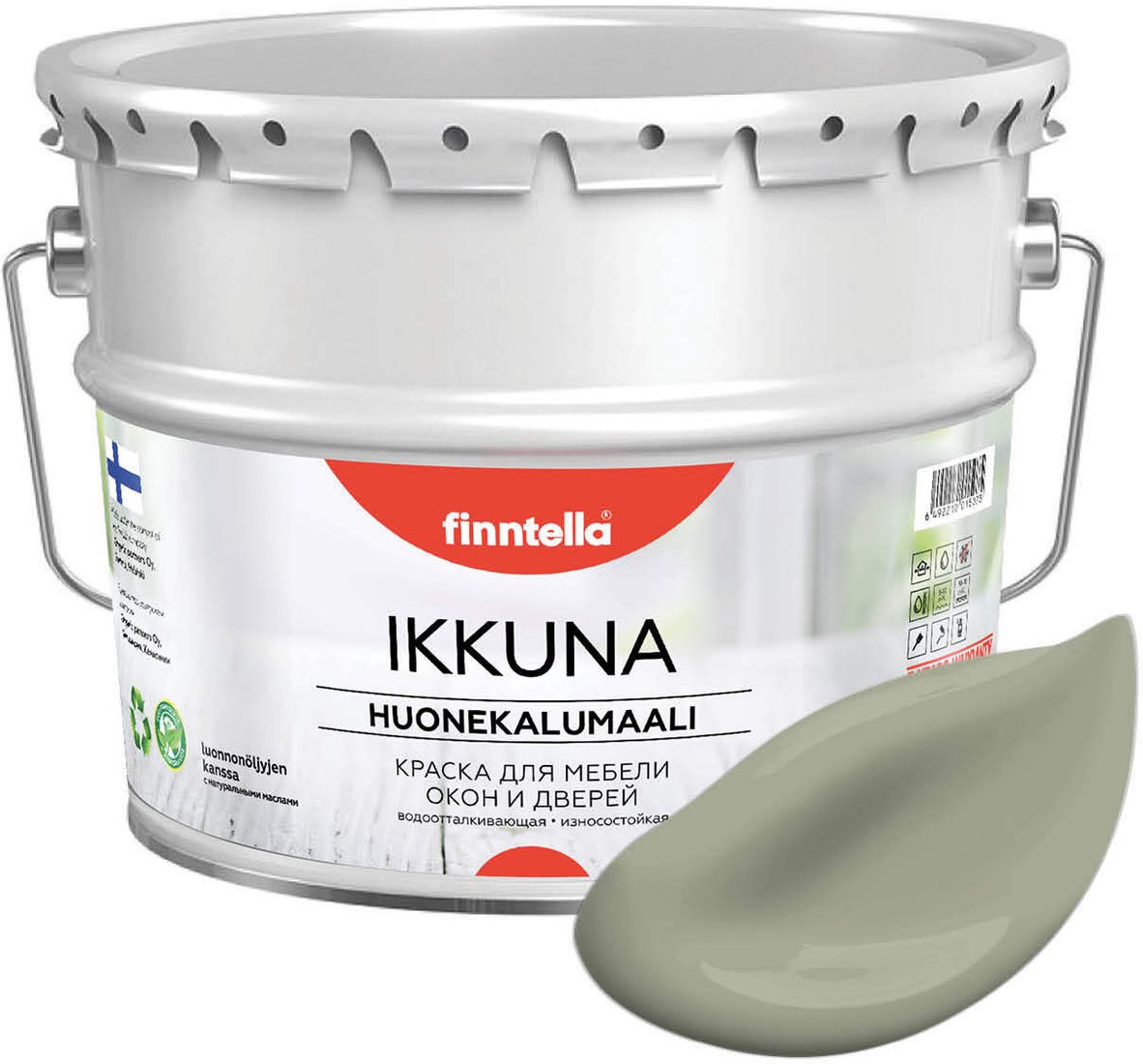 

Краска Finntella Ikkuna Suojaa F-34-1-9-FL024 9 л (зеленый/серый)