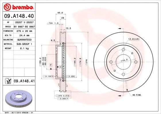 

Brembo 09A14841