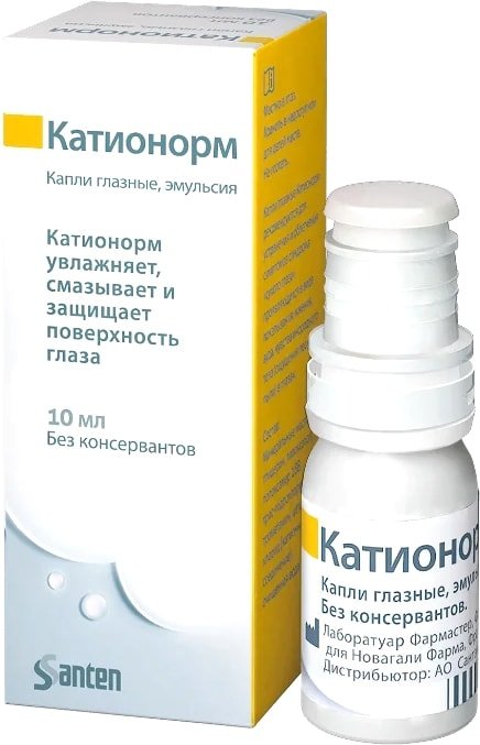 

Препараты для лечения заболеваний глаз и ушей Santen Катионорм капли, 10 мл.