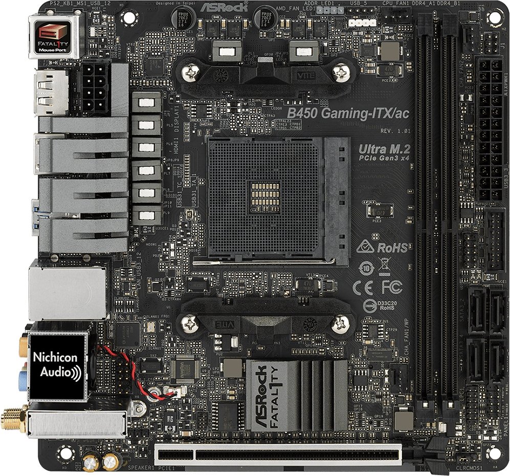 

Материнская плата ASRock Fatal1ty B450 Gaming-ITX/ac