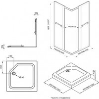 Душевой уголок Maroni Stile Chromo-GLS 80x80 Щ0000063966