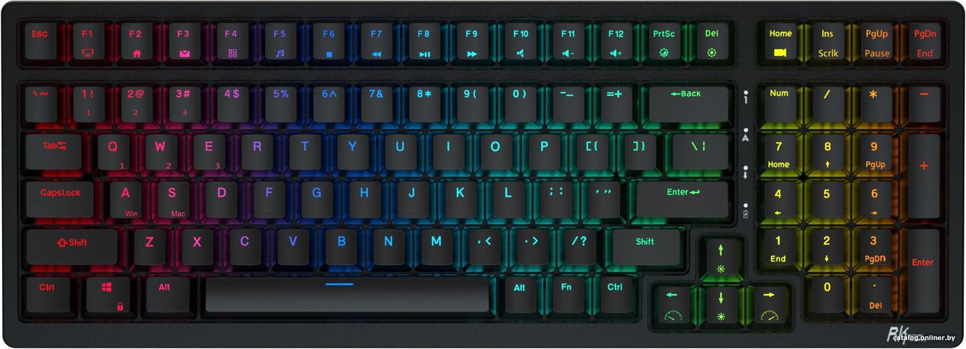 Клавиатура Royal Kludge RK98 RGB (черный, RK Brown)