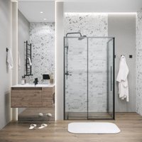 Душевой уголок Grossman Galaxy 100x90x195 120.K33.01.1090.21.02 (черный матовый/стекло шиншилла)