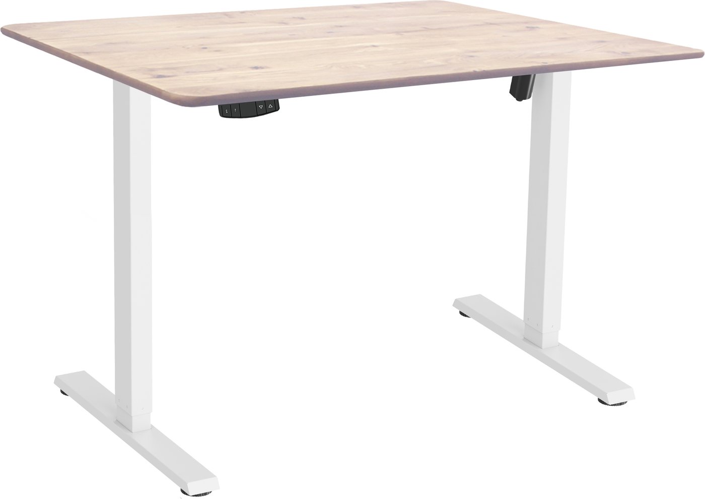 

Стол ErgoSmart Wooden Electric Desk Slim 1200х600х27мм (прямой край, дуб беленый/белый)