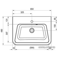 Умывальник Ravak 10° 650 65x48 [XJI01165000]