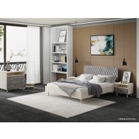 Кровать Ormatek Moss 140x190 (ткань, дуб шамони светлый/лофти серый)