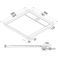 Душевой поддон IDDIS Bild BIL5WS9i22 90х90