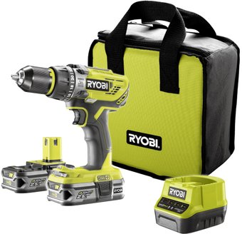 Ударная дрель-шуруповерт Ryobi R18PD31-225S 5133003433 (с 2-мя АКБ, сумка)