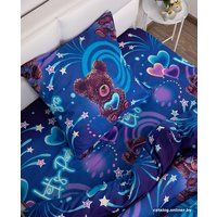 1.5-спальный комплект постельного белья Миланика Диско 1.5сп подростковый с наволочкой 70x70 (бязь)