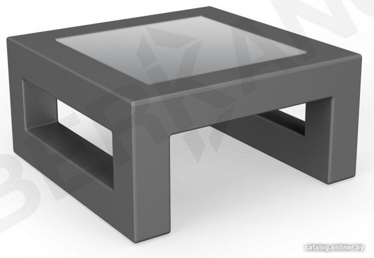 Садовый стол Berkano Quarter lounge со стеклом 240_014_00 (черный)