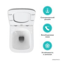 Унитаз подвесной OWL 1975 Vatter Ruta H mini Slim с сиденьем DP микролифт OWLT190403S