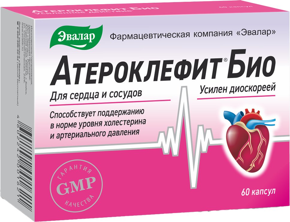 

БАД Эвалар Атероклефит Био для снижения холестерина (60капсул)