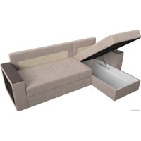 Угловой диван Лига диванов Дубай лайт правый 114189 (рогожка бежевый)