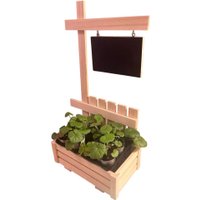 Кашпо KraftHouse С меловой доской 30x30x18 2043755473833 (натуральный)