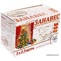 Световой дождь Серпантин Занавес 3x2.5 м 480 ламп LED (белый теплый)