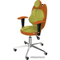 Офисное кресло Kulik System Trio (азур, оранжевый/оливковый)