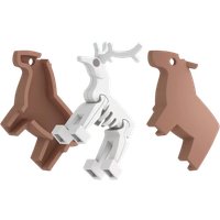 Магнитный конструктор Halftoys Animal Олень с диорамой HA010