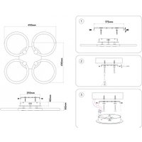 Припотолочная люстра Ambrella light FA3808/4 WH