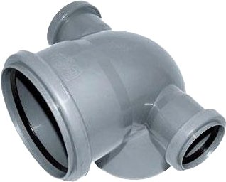 Фитинг РосТурПласт Отвод для внутренней канализации 110х50х50х87° лев./прав.