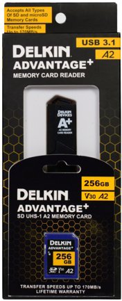 Карта памяти Delkin Devices Advantage+ SD Reader and Card Bundle SDXC 256GB