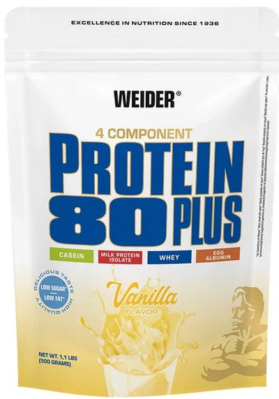 Протеин сывороточный (изолят) Weider Protein 80+ (ваниль, 500 г)