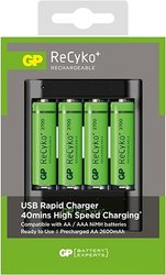 USB Rapid Charger U421 + 4x2700mAh U421270WA22GSFE-2GBEA4