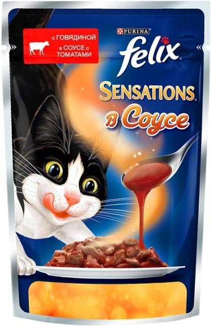 

Пресервы Felix Sensations в соусе с говядиной и томатами 0.085 кг