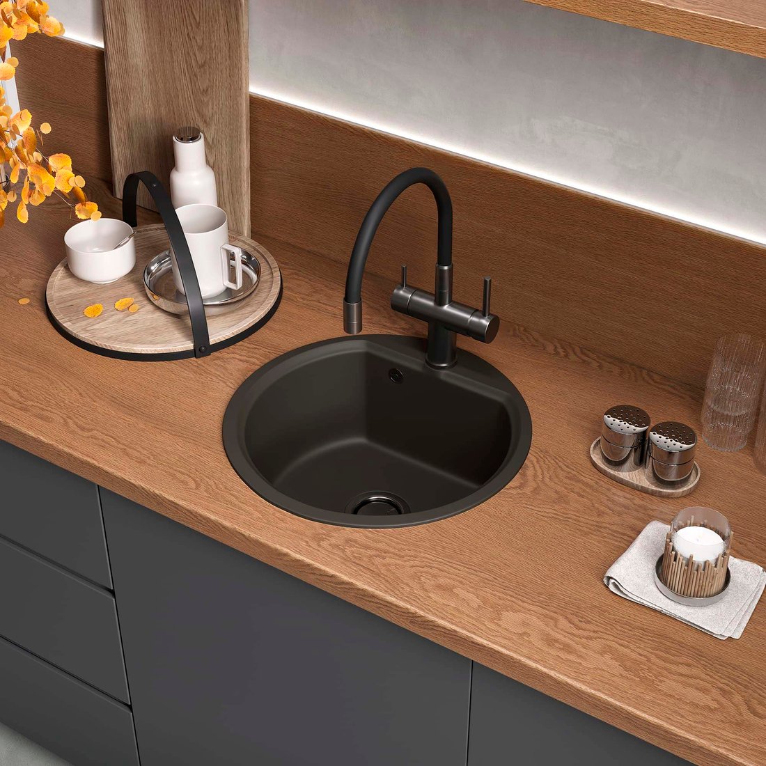 

Кухонная мойка Reflexion Start RX0844BL