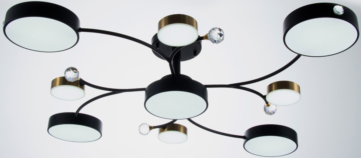 

Люстра средней высоты BayerLux Терра 9197472 (черный/золото)